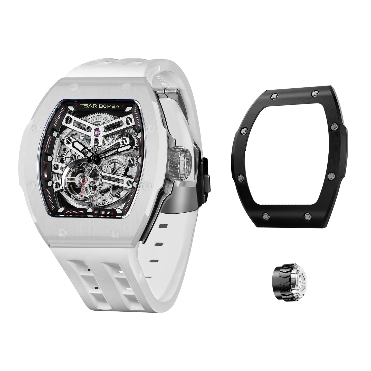 Atomic-Interchangeable Ceramic Edition For each ceramic watch purchase, you will receive a complimentary random bezel and crown.