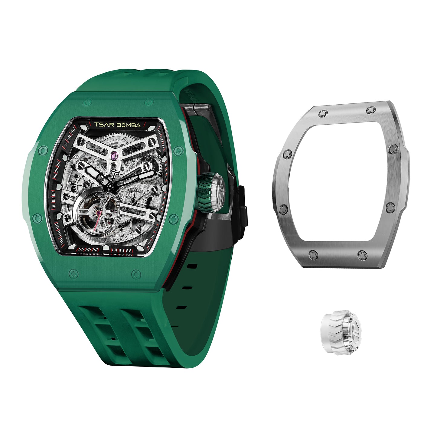 Atomic-Interchangeable Ceramic Edition For each ceramic watch purchase, you will receive a complimentary random bezel and crown.