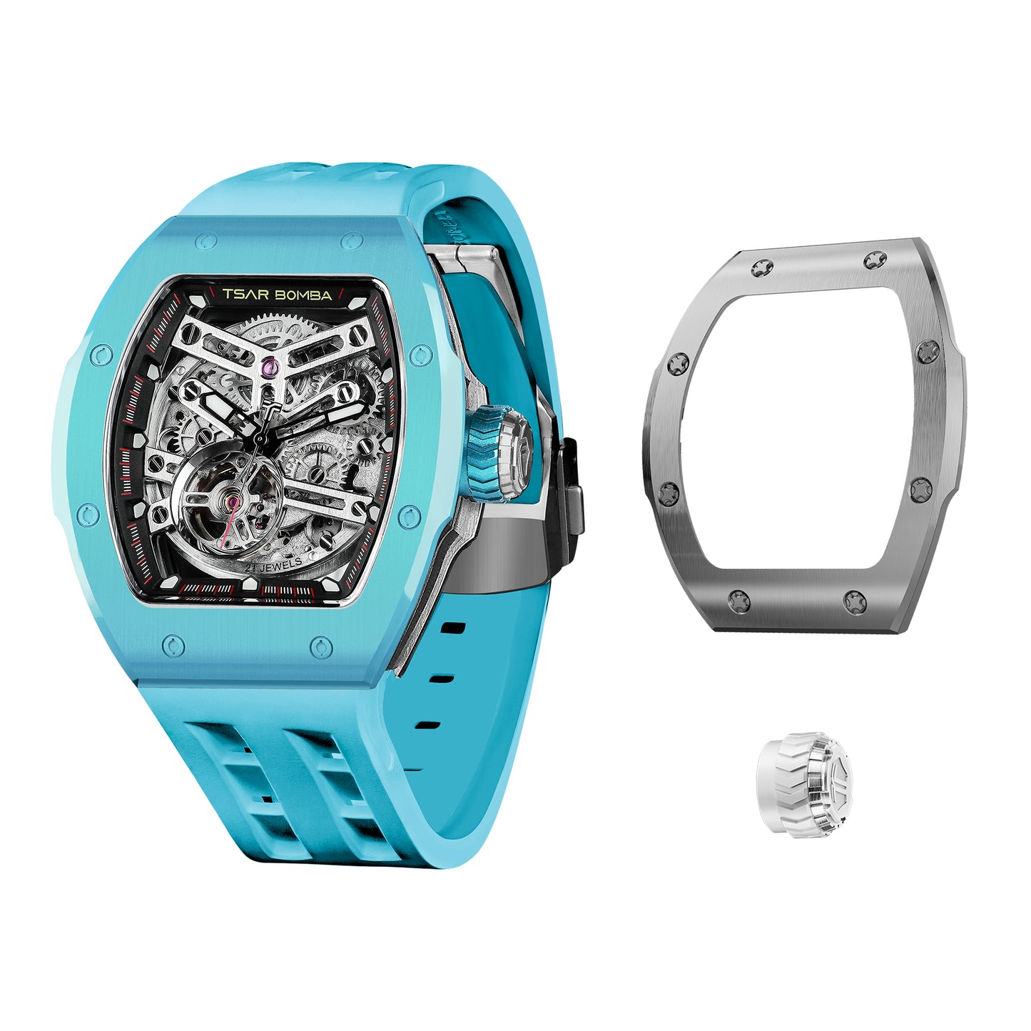 Atomic-Interchangeable Ceramic Edition For each ceramic watch purchase, you will receive a complimentary random bezel and crown.