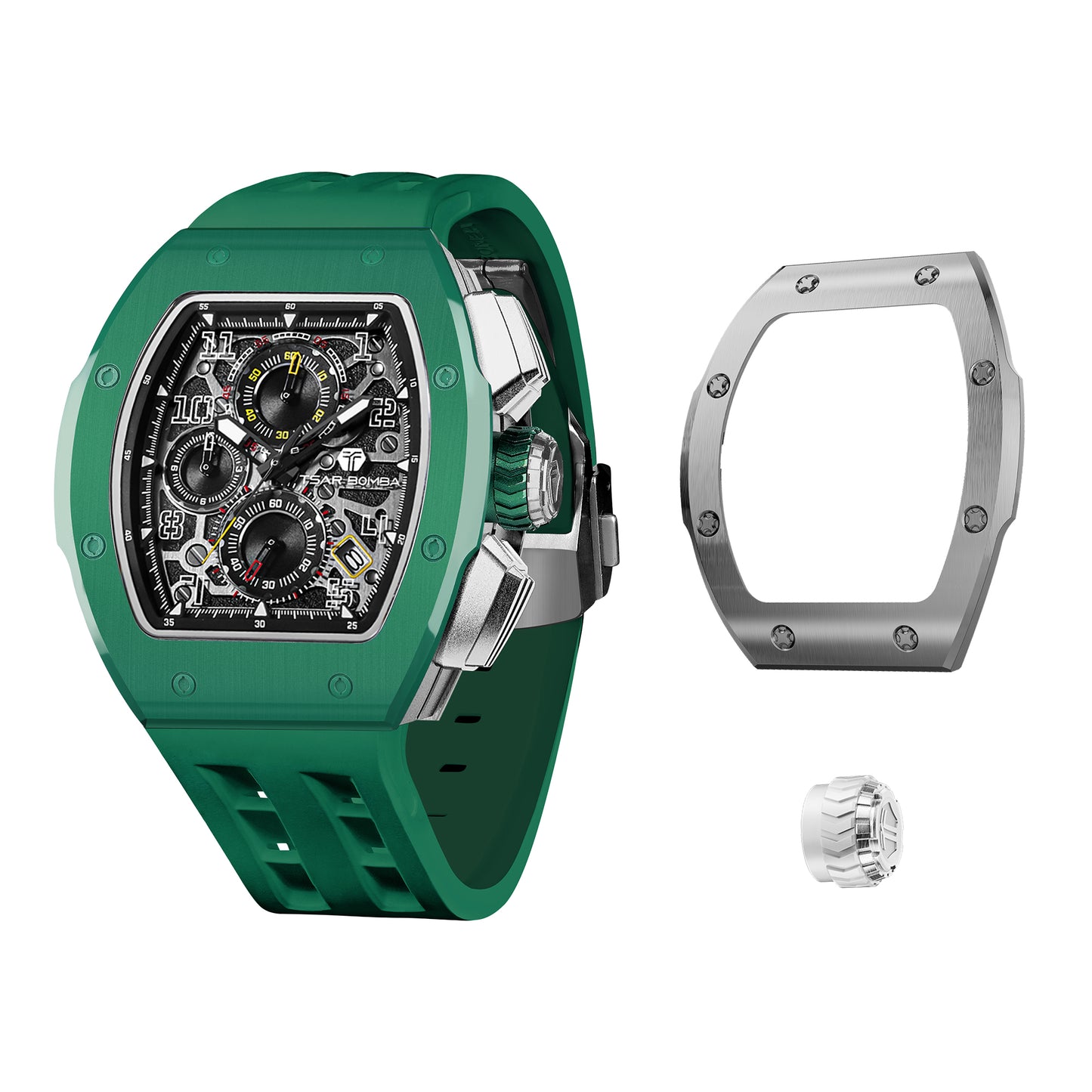 Atomic-Interchangeable Ceramic Edition For each ceramic watch purchase, you will receive a complimentary random bezel and crown.