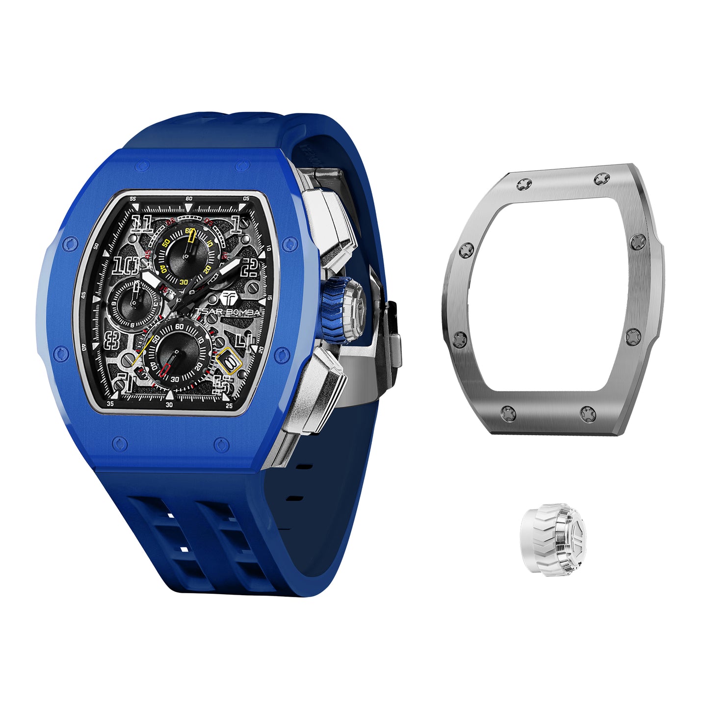 Atomic-Interchangeable Ceramic Edition For each ceramic watch purchase, you will receive a complimentary random bezel and crown.