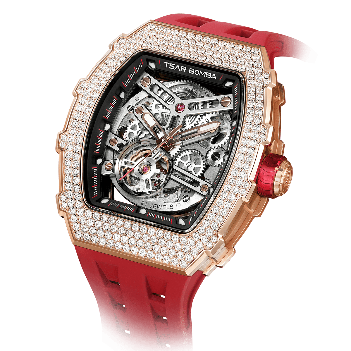 Elemental Series-Cubic Zirconia Automatic Watch TB8208D
