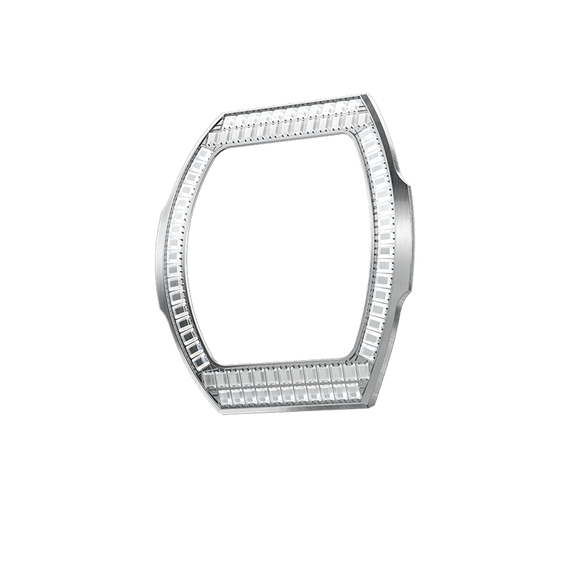 Atomic Collection Interchangeable Bezel Cubic Zirconium Square White