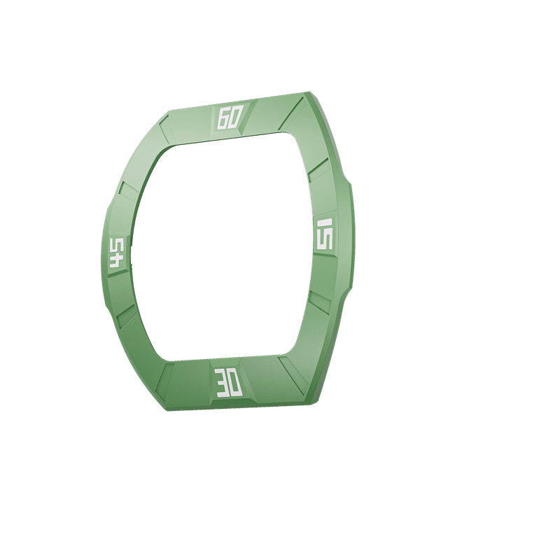 Atomic Collection Interchangeable Bezel Fluororubber Dynamic Green
