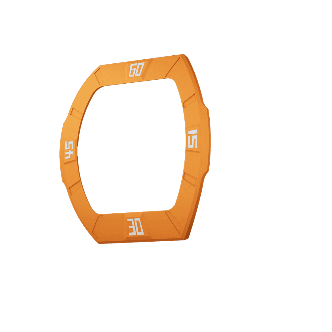 Atomic Collection Interchangeable Bezel Fluororubber Dynamic Orange