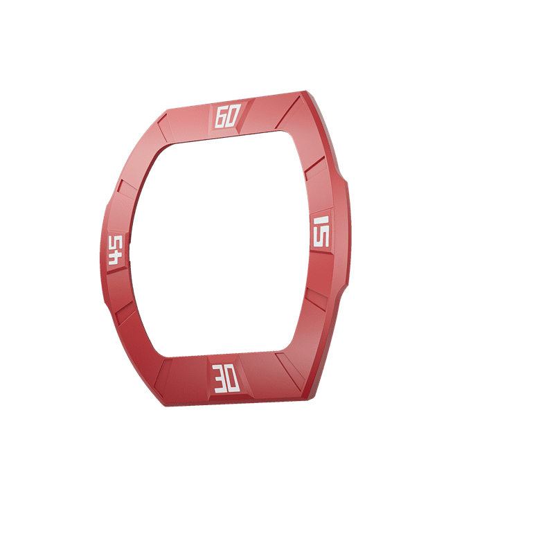 Atomic Collection Interchangeable Bezel Fluororubber Dynamic Red