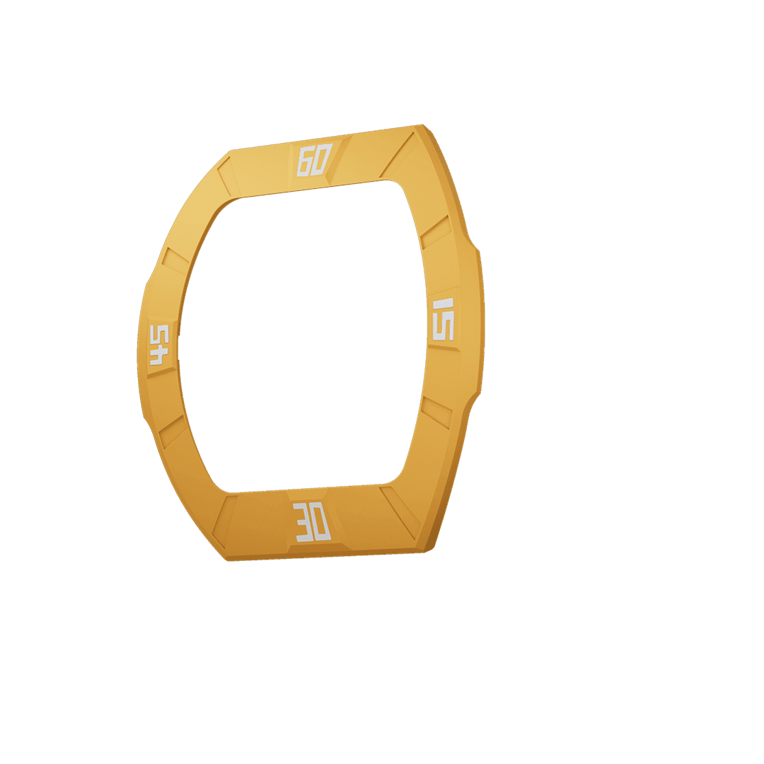 Atomic Collection Interchangeable Bezel Fluororubber Dynamic Yellow