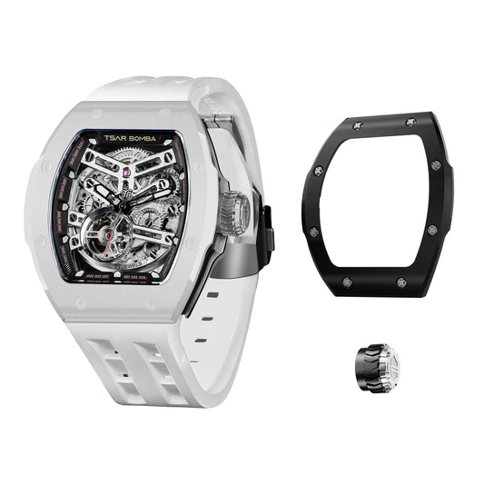 Atomic-Interchangeable Ceramic Edition      For each ceramic watch purchase, you will receive a complimentary random bezel and crown.