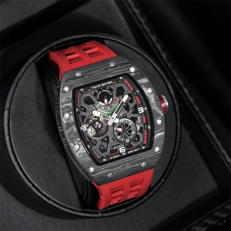 Kinetic Energy Display Automatic Watch TB8212--Watch-all, Carbon Fiber, Influencer Review, Mechanical, Summer Collection-Tsarbomba