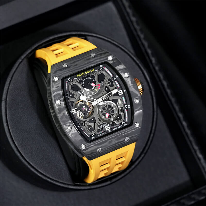 Kinetic Energy Display Automatic Watch TB8212--Watch-all, Carbon Fiber, Influencer Review, Mechanical, Summer Collection-Tsarbomba