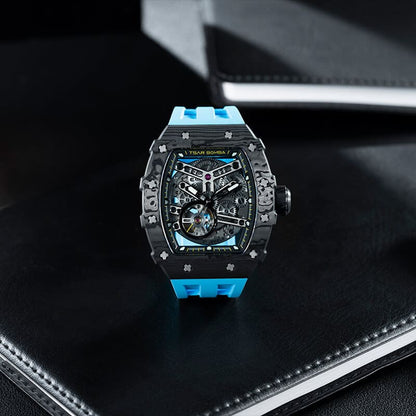 Carbon Fiber Automatic Watch TB8208CF--Watch-$300-$500, all, Carbon Fiber, Mechanical, Summer Collection-Tsarbomba