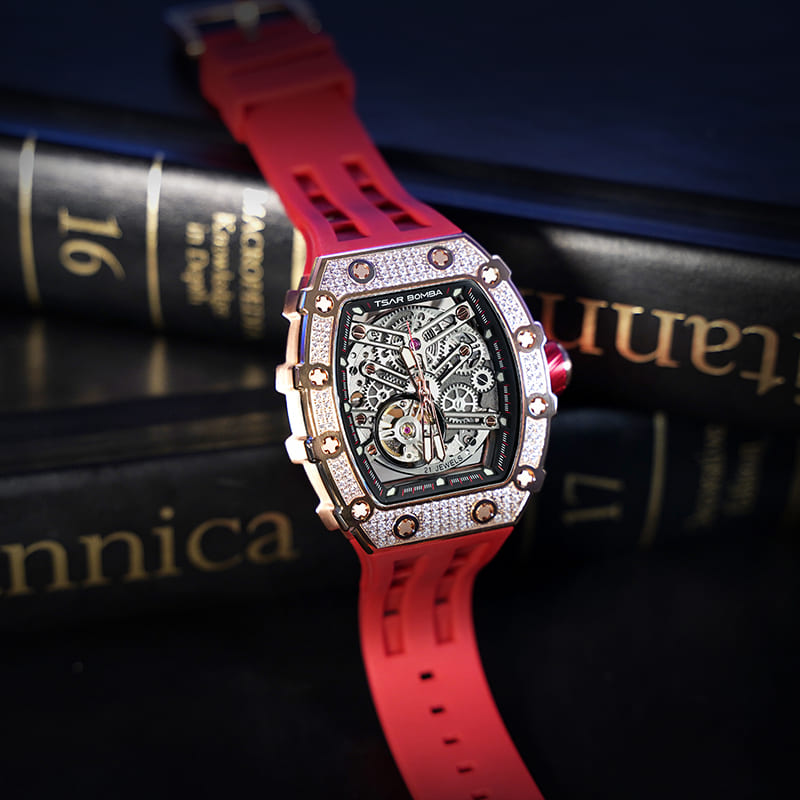 Elemental Series-Cubic Zirconia Automatic Watch TB8208D