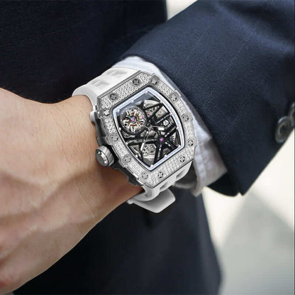 Diamond Like Cubic Zirconia Automatic Watch TB8209D---$500-$700, all, D, Mechanical, Mechanical duke, Summer Collection-Tsarbomba