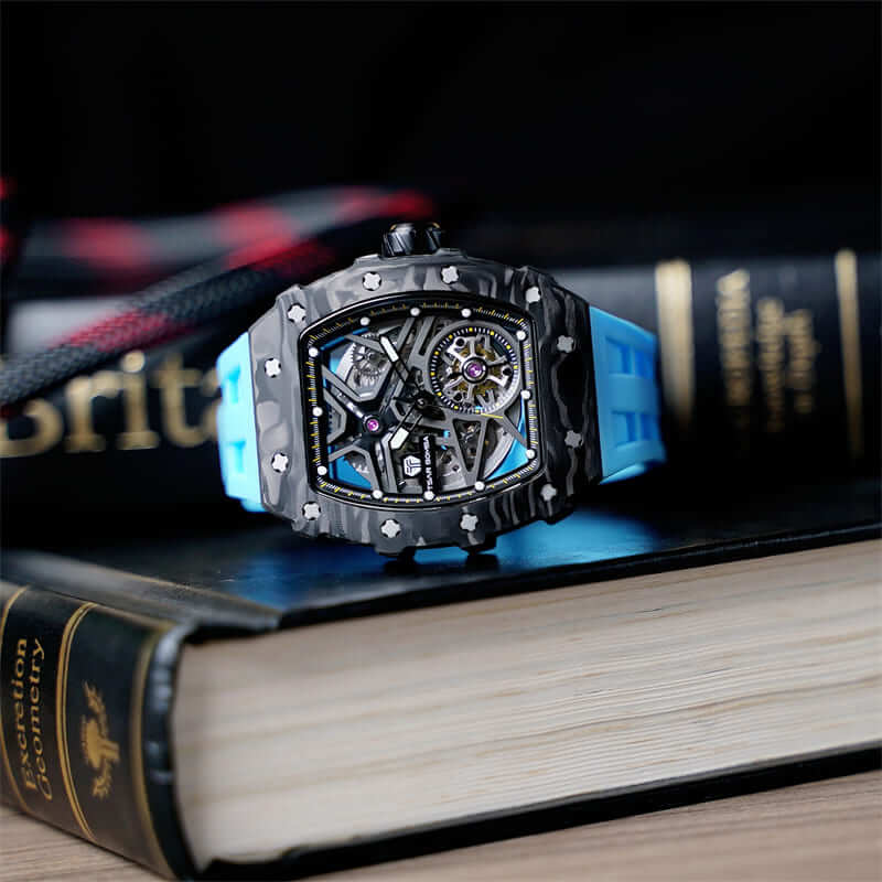 Carbon Fiber Automatic Watch TB8209CF--Watch-$300-$500, all, Carbon Fiber, Mechanical, Mechanical duke, Summer Collection-Tsarbomba