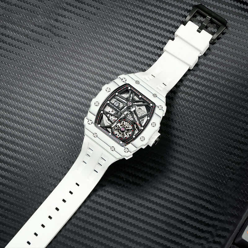 Carbon Fiber Automatic Watch TB8209CF--Watch-$300-$500, all, Carbon Fiber, Mechanical, Mechanical duke, Summer Collection-Tsarbomba