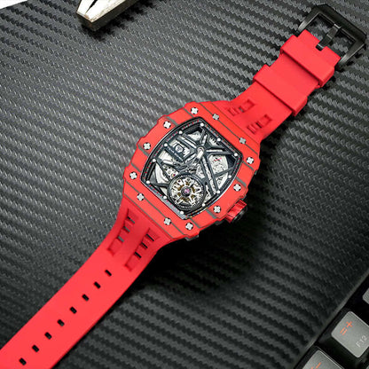 Carbon Fiber Automatic Watch TB8209CF--Watch-$300-$500, all, Carbon Fiber, Mechanical, Mechanical duke, Summer Collection-Tsarbomba