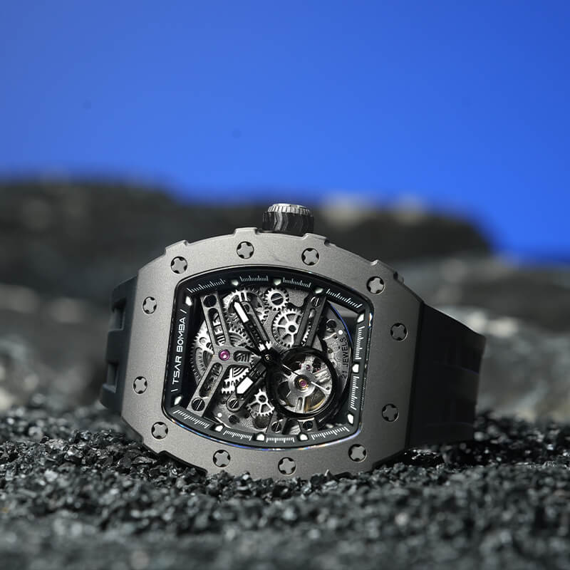 Titanium Automatic Watch TB8208T--Watch-$300-$500, all, Mechanical, Summer Collection, Titanium Watches-Tsarbomba