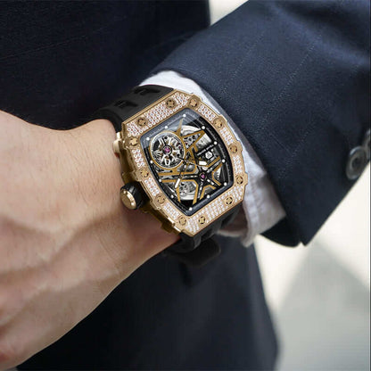 Diamond Like Cubic Zirconia Automatic Watch TB8209D---$500-$700, all, D, Mechanical, Mechanical duke, Summer Collection-Tsarbomba