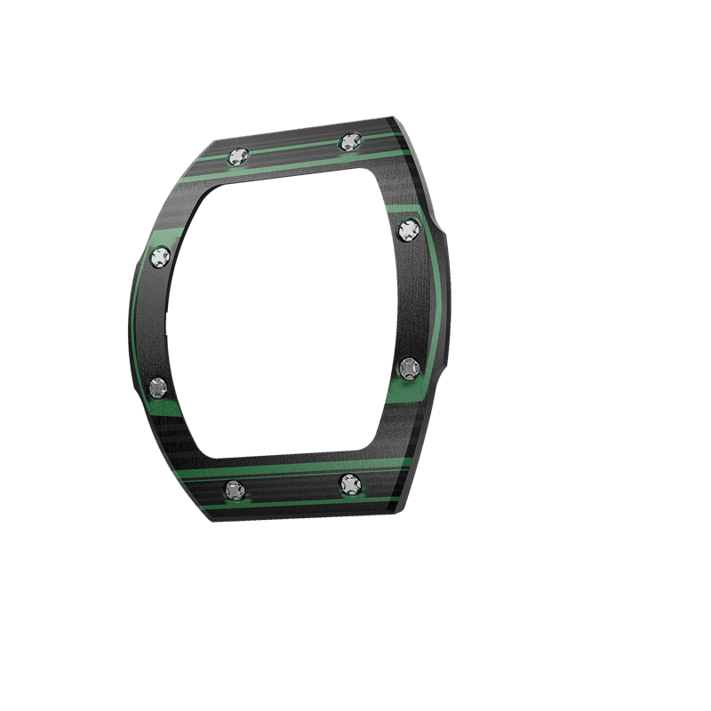 Atomic Collection Interchangeable Bezel Carbon Fiber Green