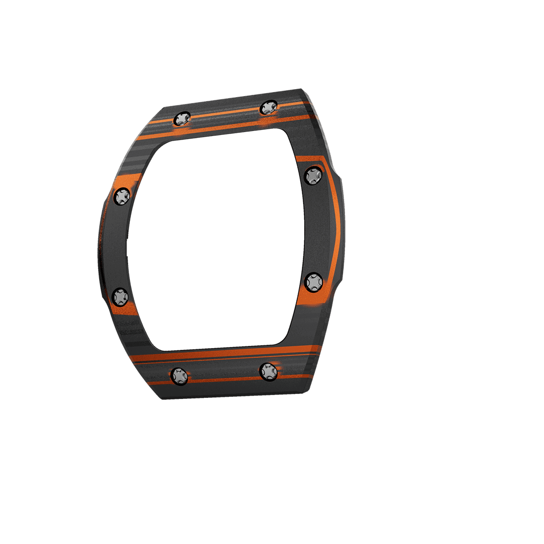 Atomic Collection Interchangeable Bezel Carbon Fiber Orange