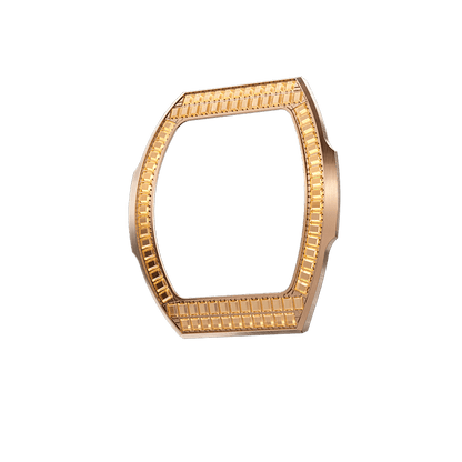 Atomic Collection Interchangeable Bezel Cubic Zirconium Square Rose Gold