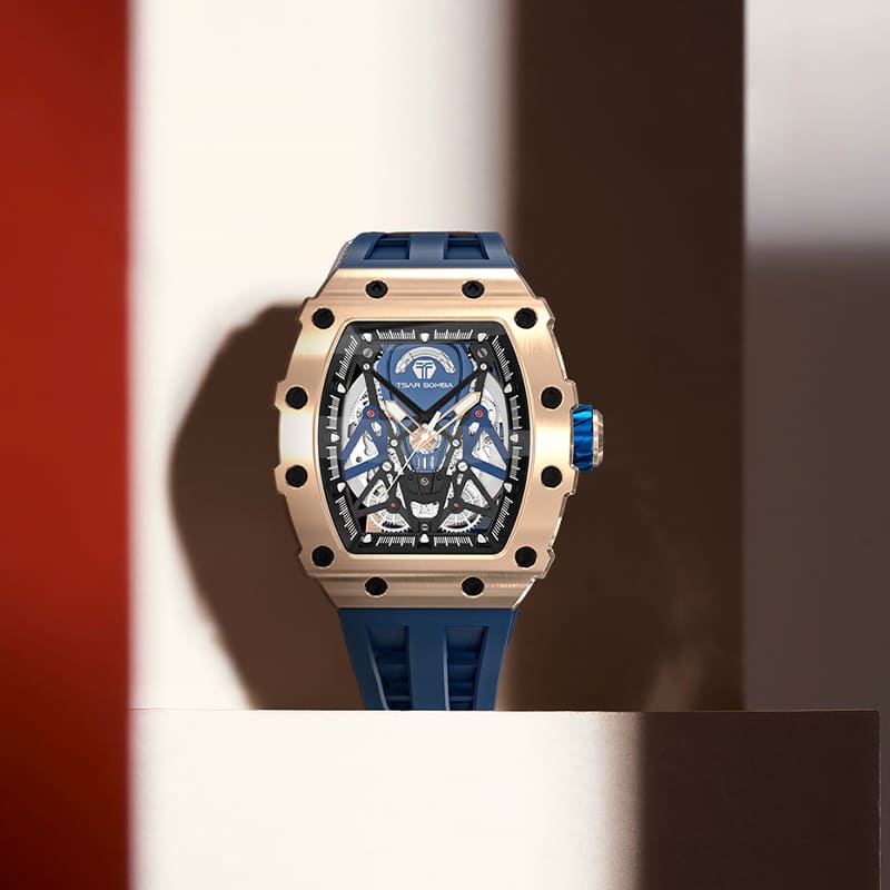 Elemental Series-Automatic Watch TB8207A Gold Blue-4