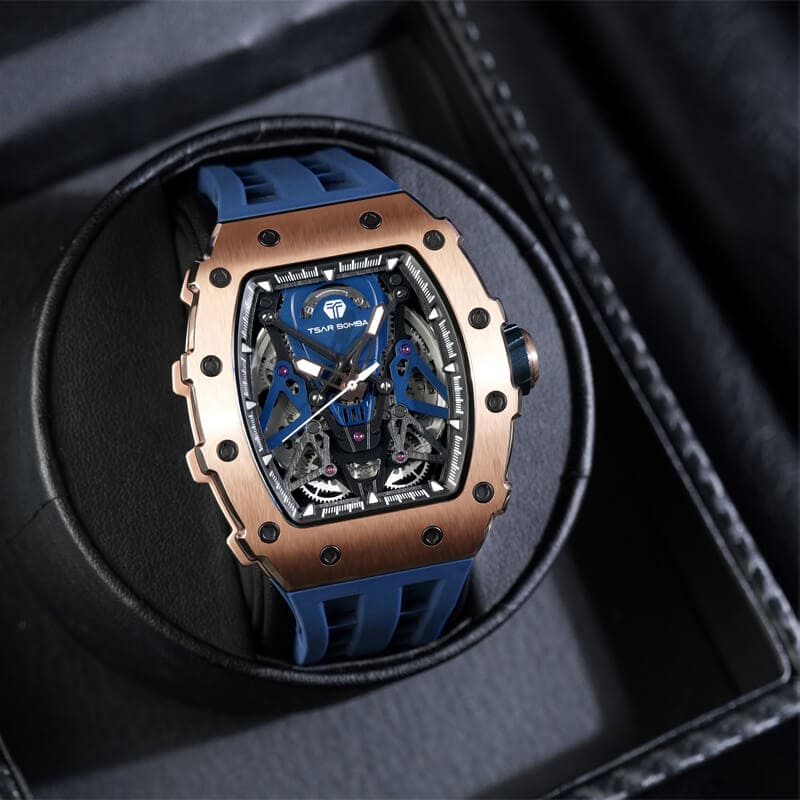 Elemental Series-Automatic Watch TB8207A Gold Blue-5