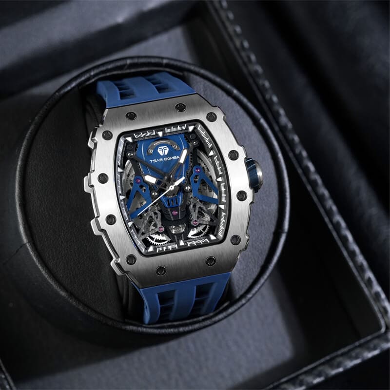 Elemental Series-Automatic Watch TB8207A Silver Blue-4