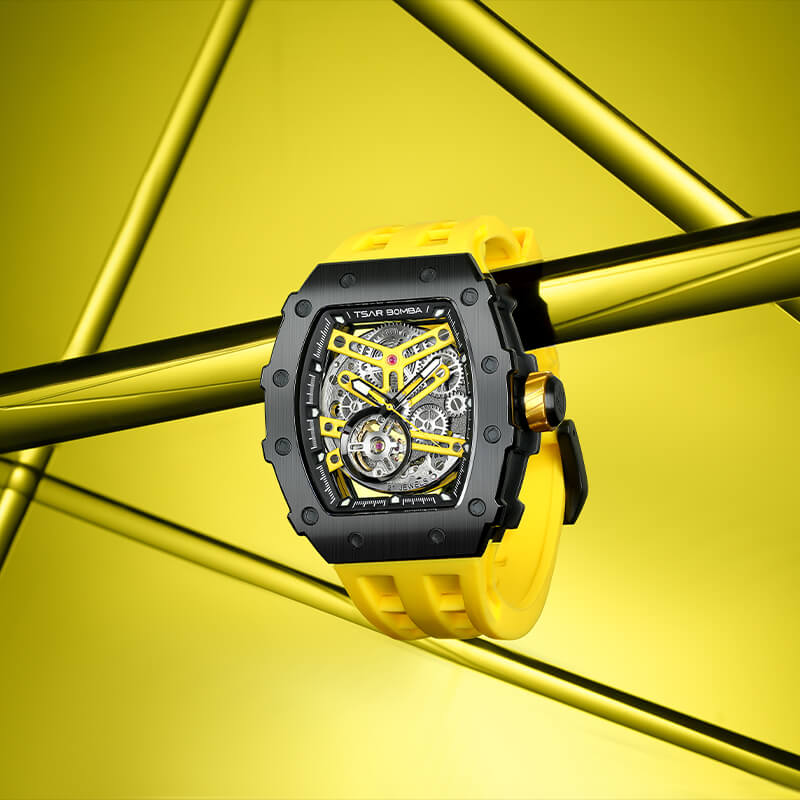 Elemental Series-Automatic Watch TB8208A Black Yellow-4