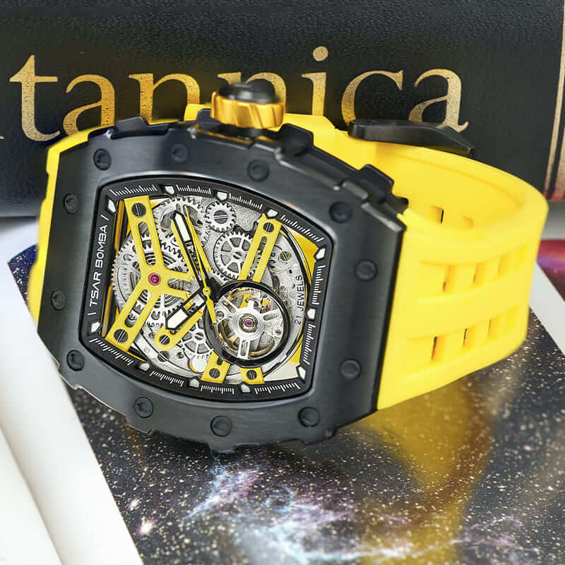 Elemental Series-Automatic Watch TB8208A Black Yellow-5