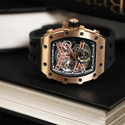 Elemental Series-Automatic Watch TB8208A Gold Black-12