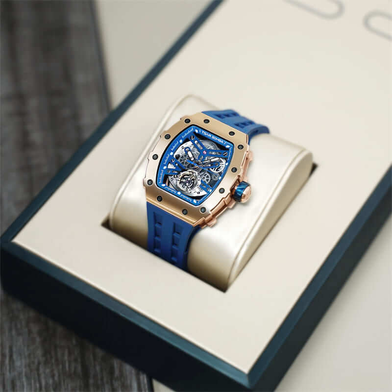 Elemental Series-Automatic Watch TB8208A Gold Blue-3