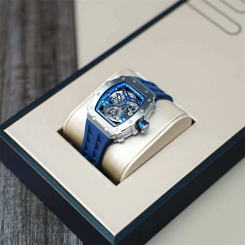 Elemental Series-Automatic Watch TB8208A Silver Blue-10