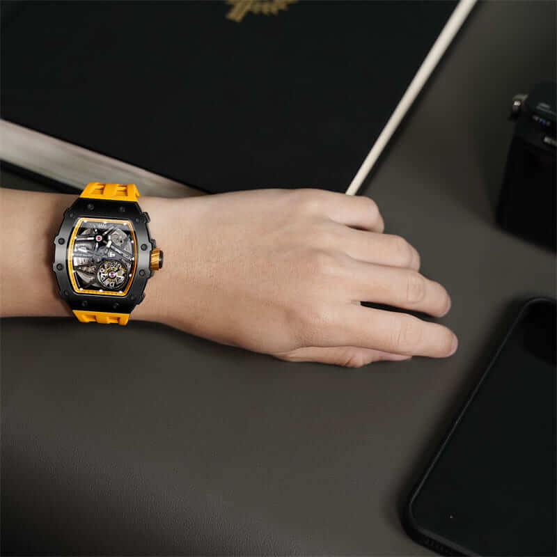 Elemental Series-Automatic Watch TB8209A Black Yellow-4