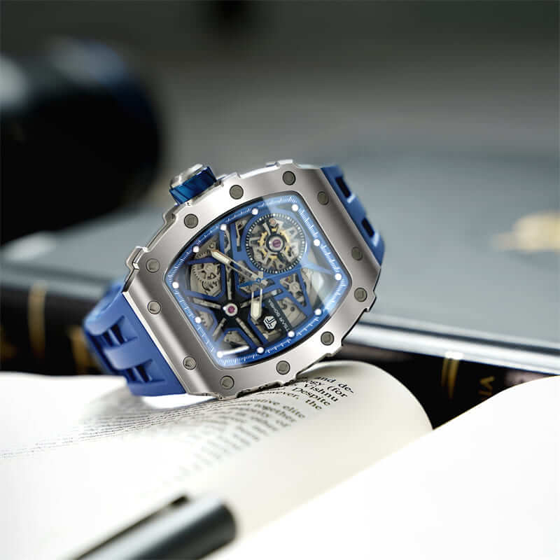 Elemental Series-Automatic Watch TB8209A Silver Blue-6