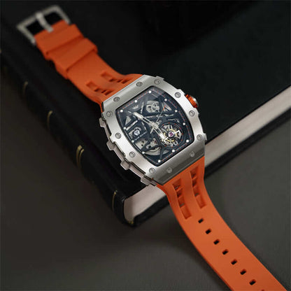 Elemental Series-Automatic Watch TB8209A Silver Orange-3