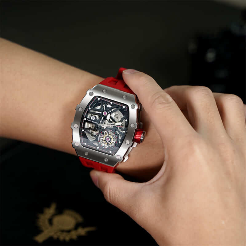 Elemental Series-Automatic Watch TB8209A Silver Red-3