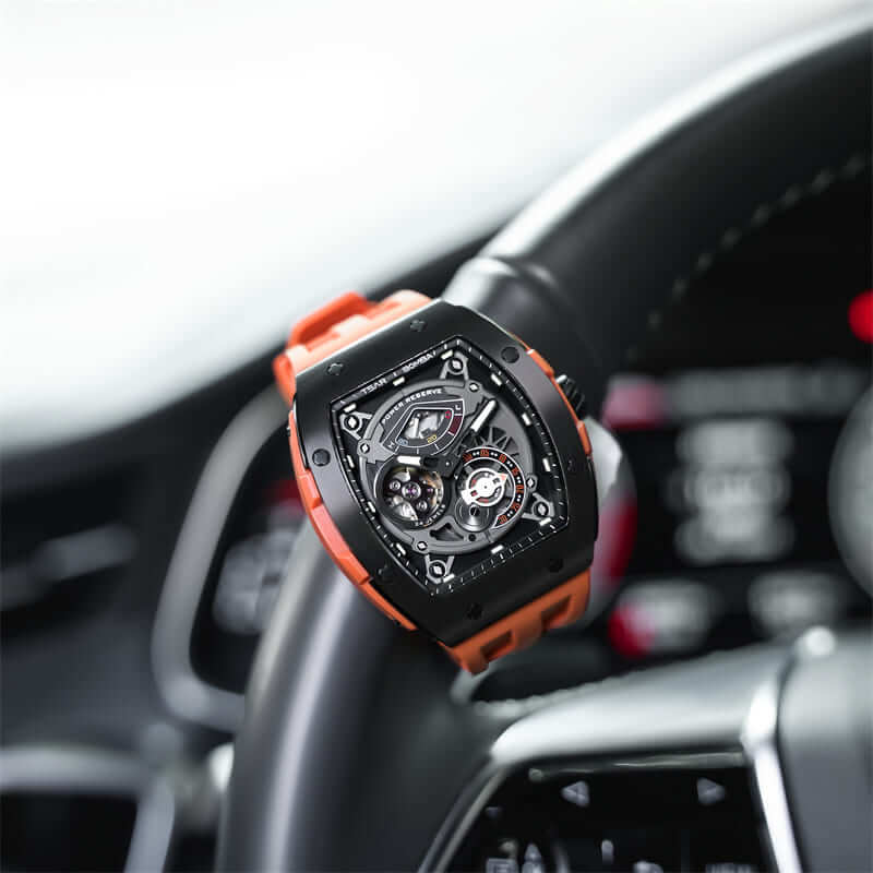 Elemental Series-Automatic Watch TB8210A Black Orange-8